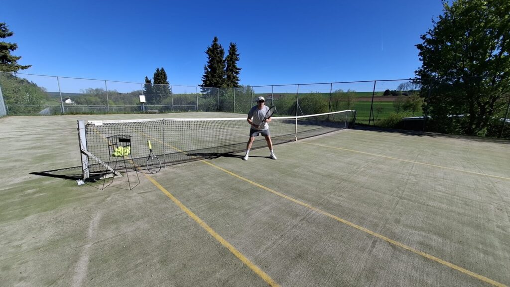 Haltung beim Tennistraining